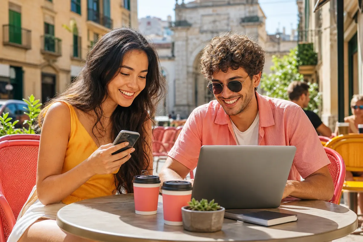 Partage de connexion internet entre voyageurs avec une eSIM internationale