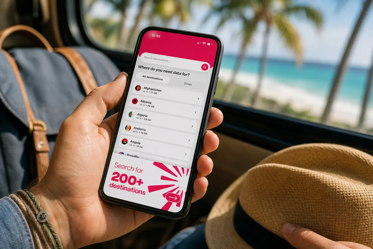 Une capture d'écran d'un smartphone Android montrant le menu 'Sélection de résea
